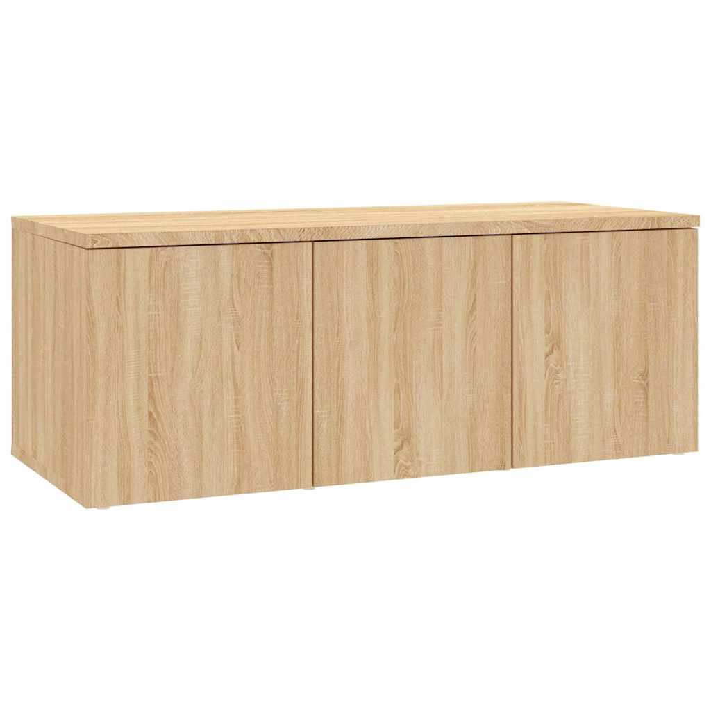 tv-bord 80x34x30 cm konstrueret træ sonoma-eg