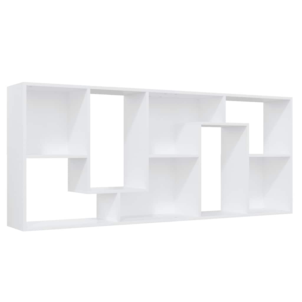 bogreol 67x24x161 cm konstrueret træ hvid