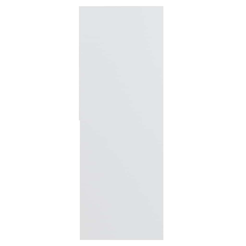 bogreol 67x24x161 cm konstrueret træ hvid