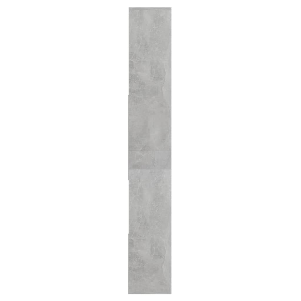 bogreol 67x24x161 cm konstrueret træ betongrå