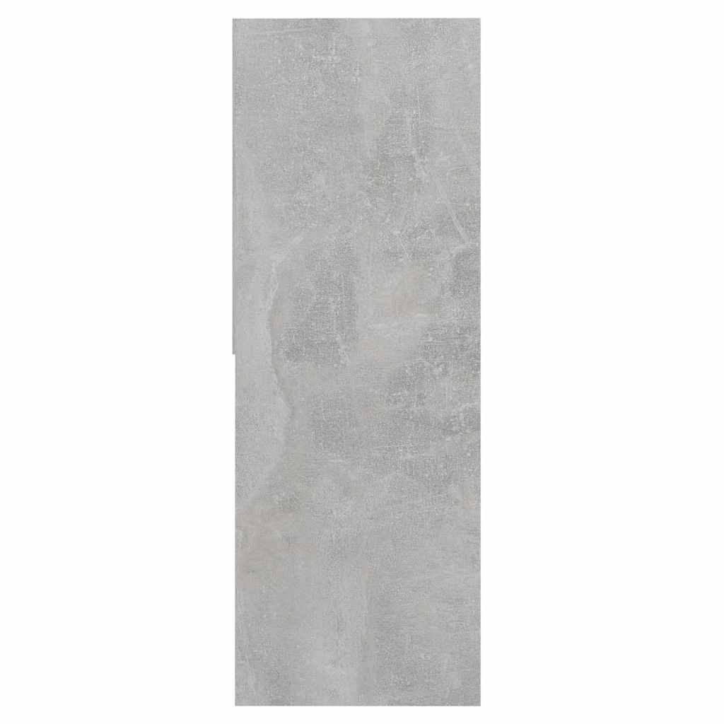 bogreol 67x24x161 cm konstrueret træ betongrå