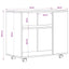 sidebord 70x35x60,5 cm konstrueret træ betongrå