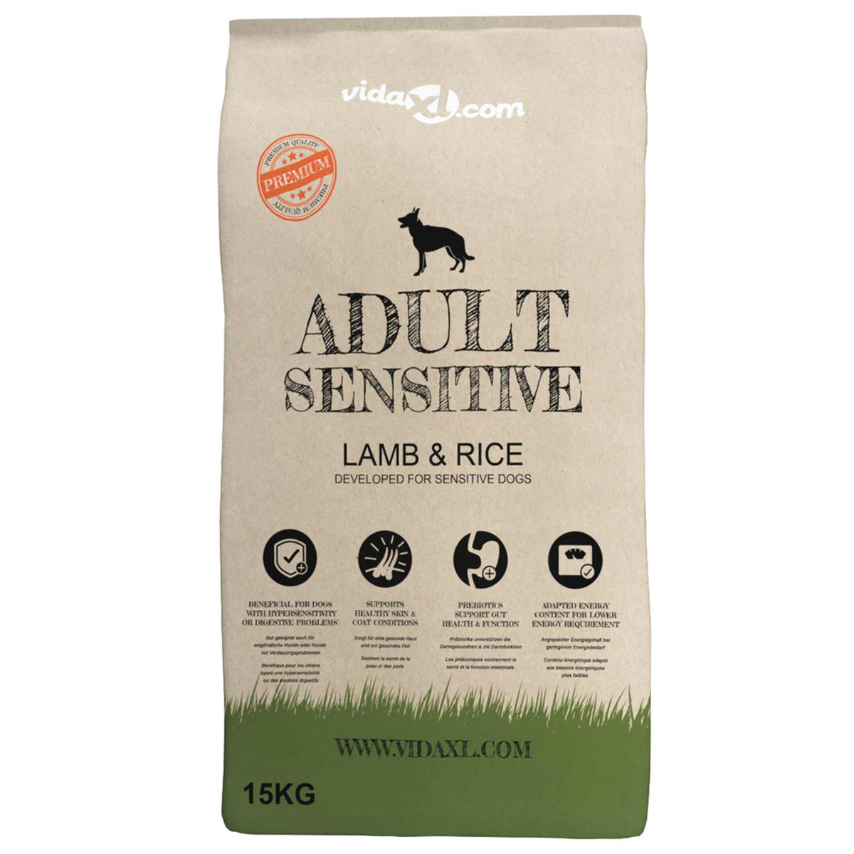 Fodringsstativ og skål med hundefoder Sølv og Sort 57,5 x 26 cm