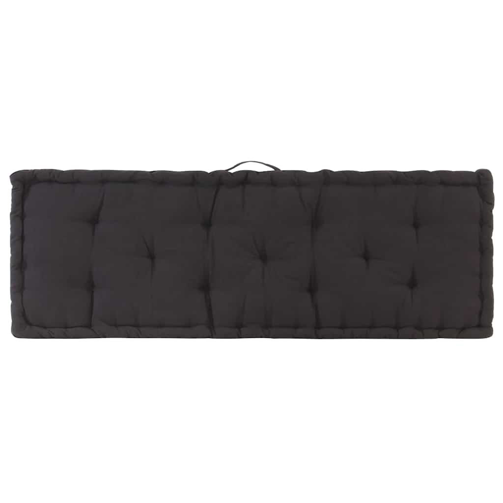 hynder til pallesofa 2 stk. bomuld sort