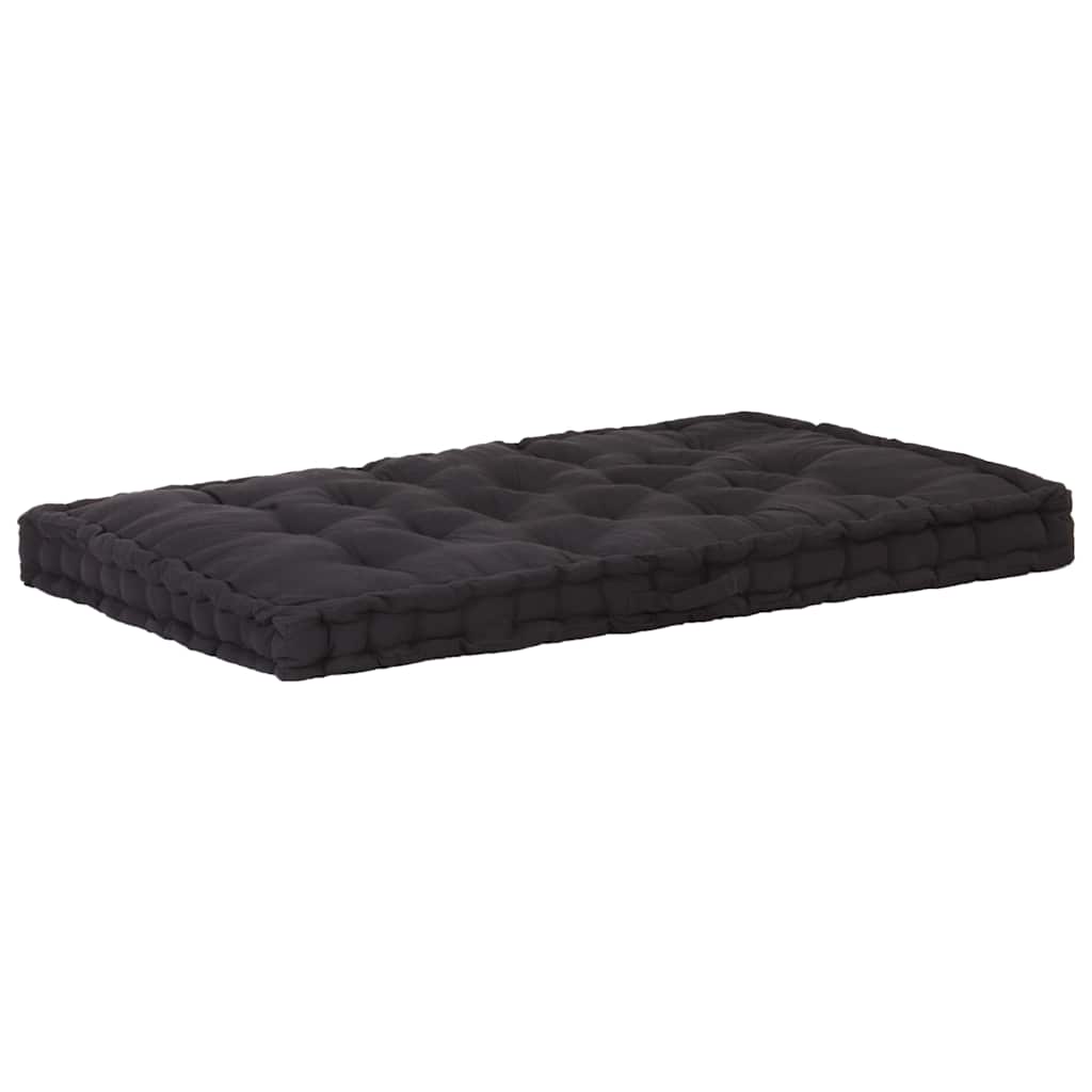 hynder til pallesofa 2 stk. bomuld sort