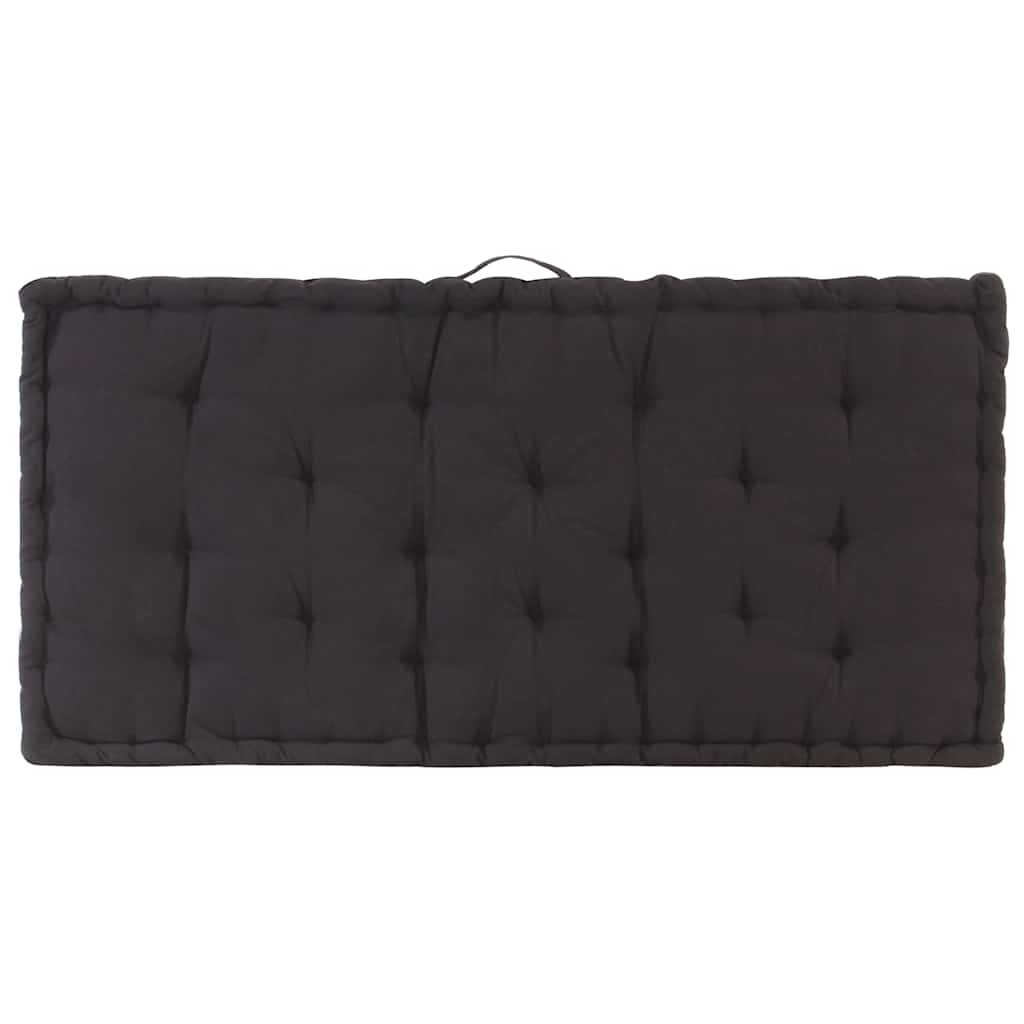 hynder til pallesofa 2 stk. bomuld sort