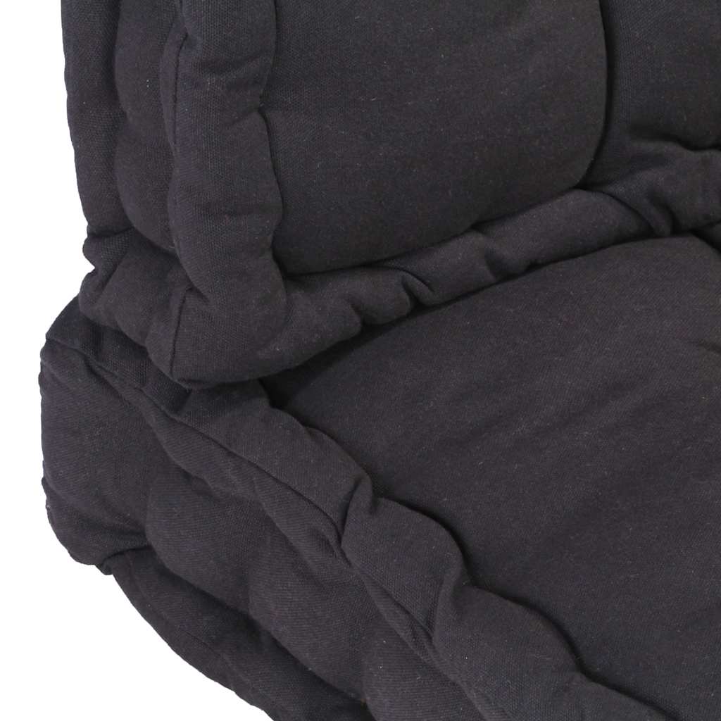 hynder til pallesofa 2 stk. bomuld sort