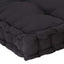 hynder til pallesofa 2 stk. bomuld sort