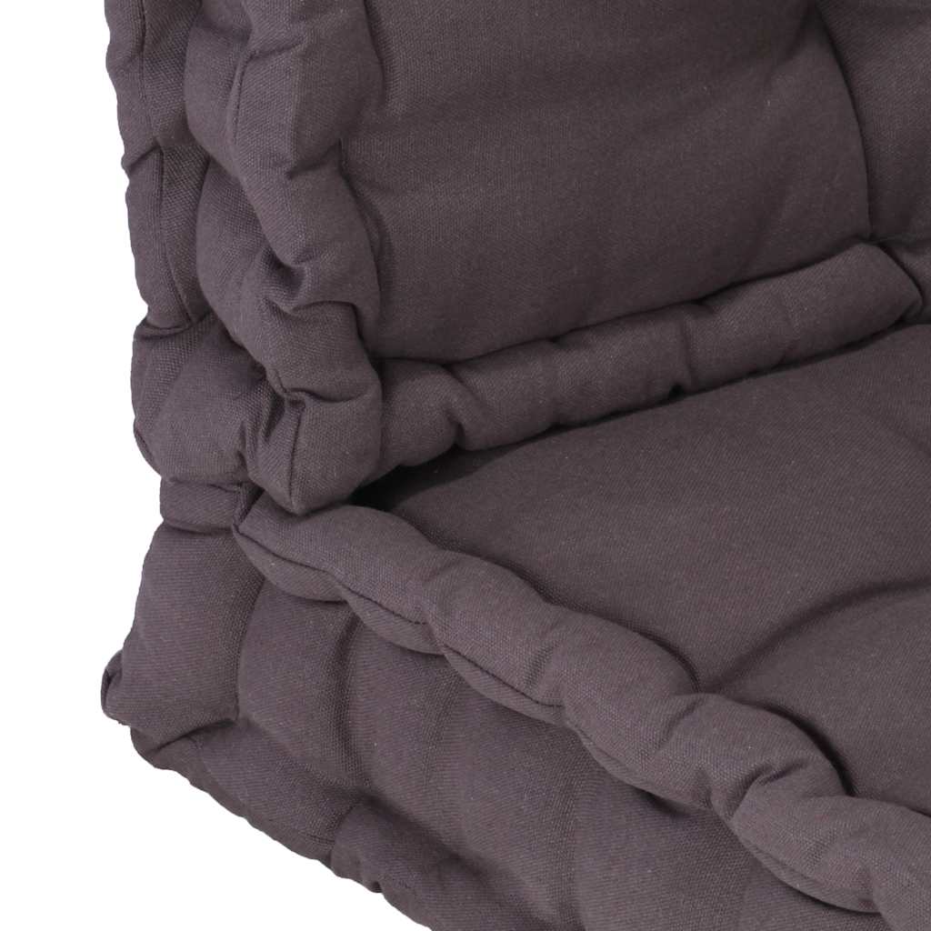 hynder til pallesofa 2 stk. bomuld antracitgrå