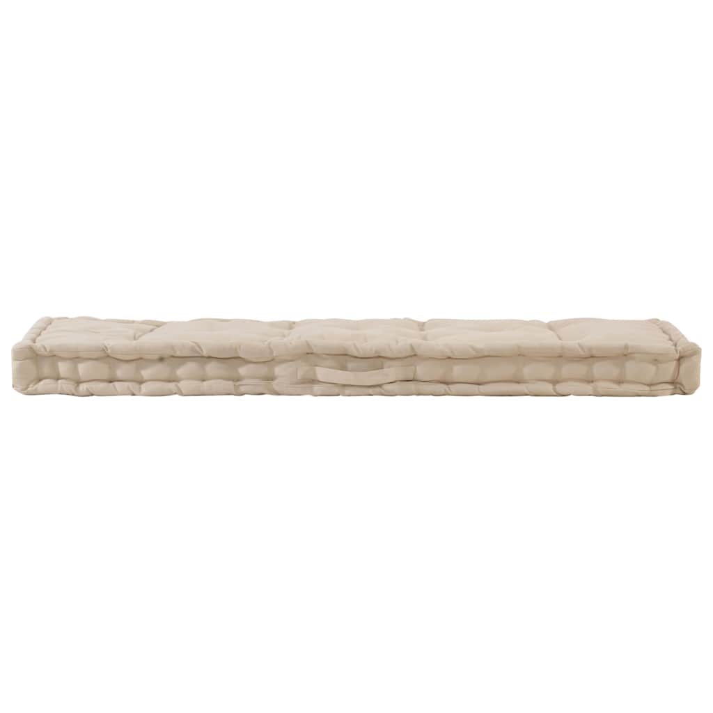 hynder til pallesofa 2 stk. bomuld beige