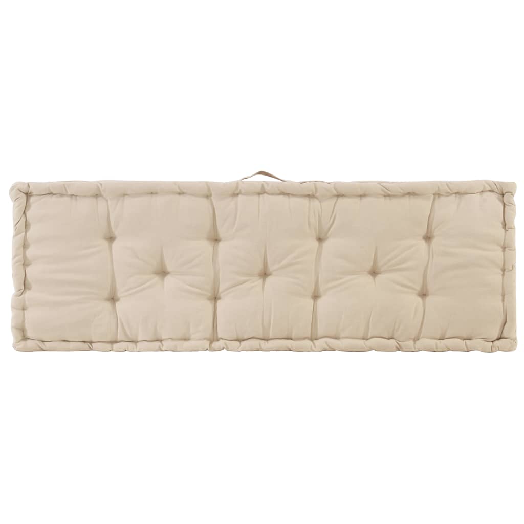 hynder til pallesofa 2 stk. bomuld beige