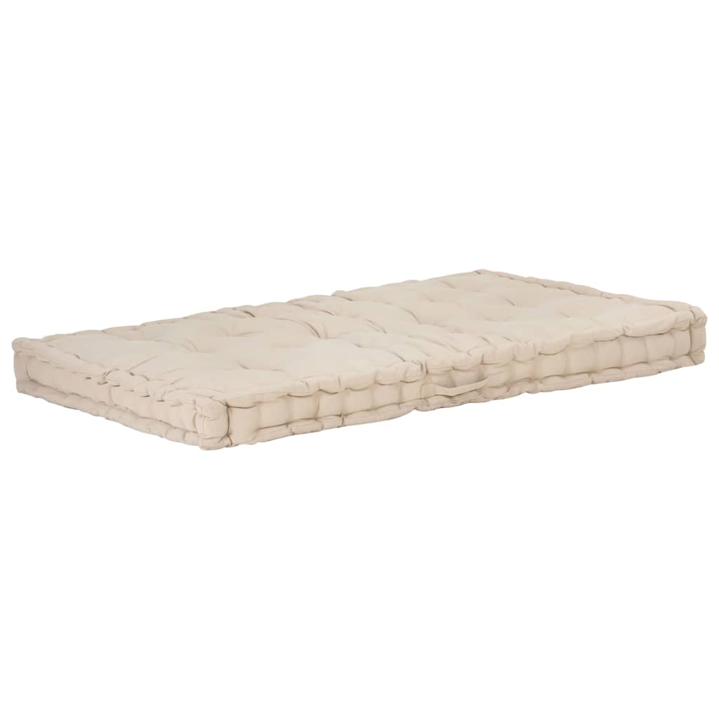 hynder til pallesofa 2 stk. bomuld beige