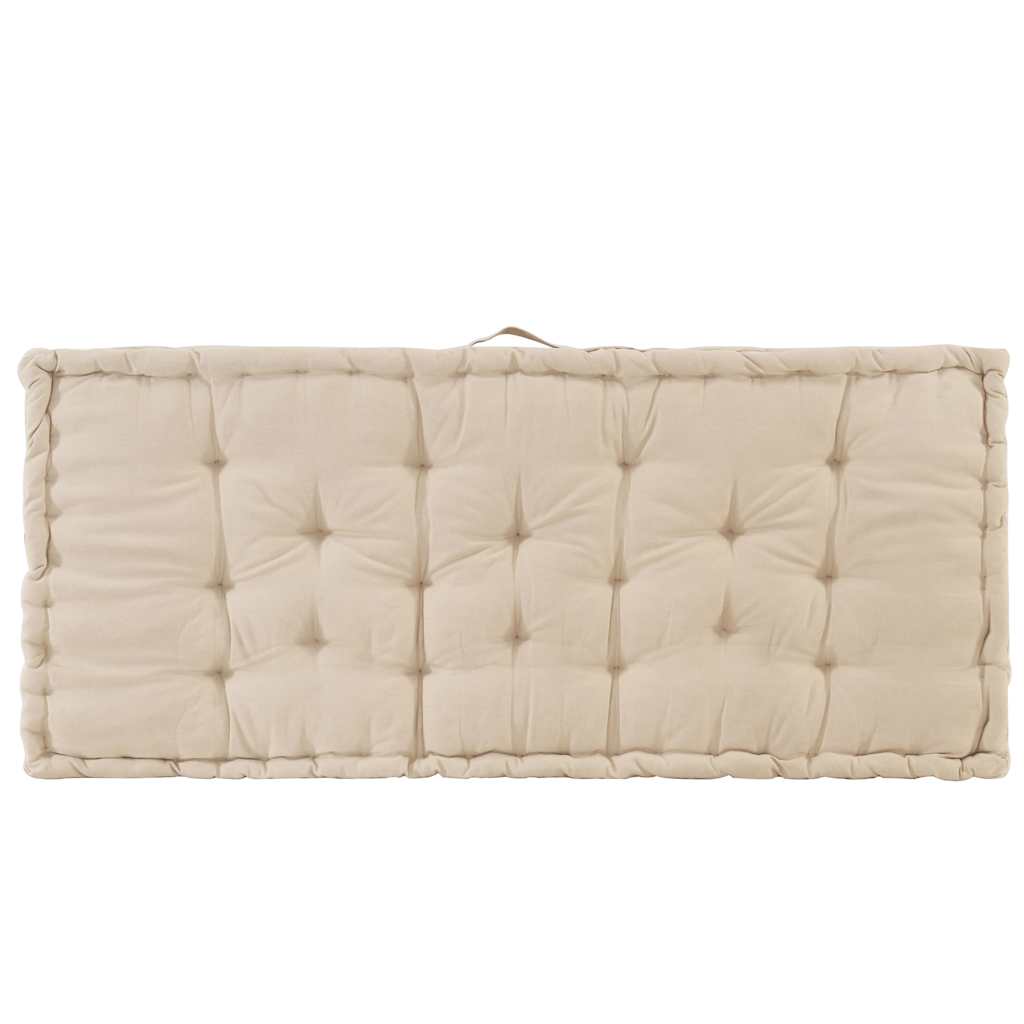hynder til pallesofa 2 stk. bomuld beige