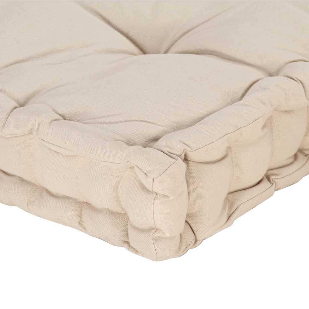 hynder til pallesofa 2 stk. bomuld beige