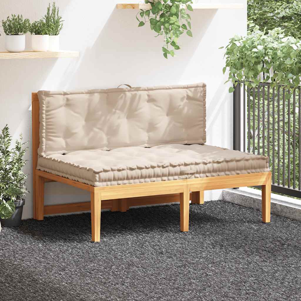 hynder til pallesofa 2 stk. bomuld beige