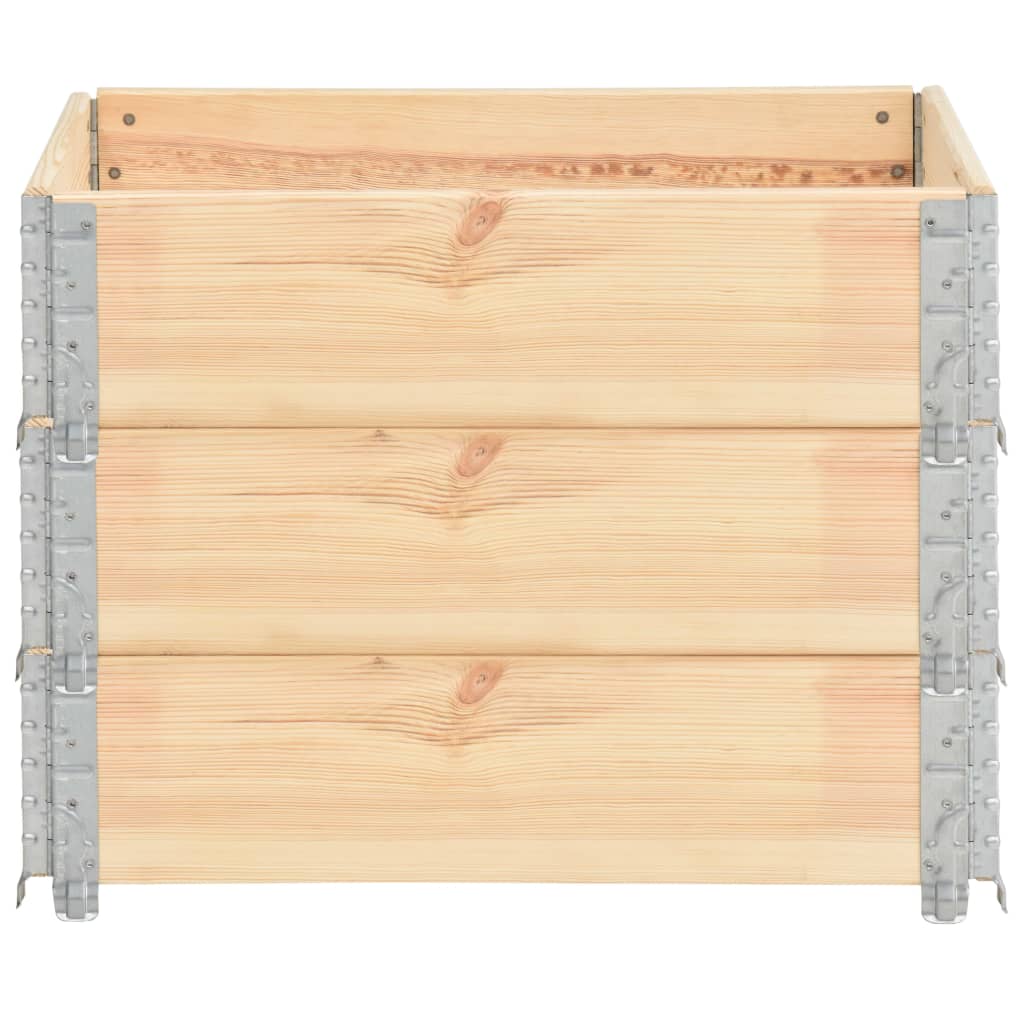 pallerammer 3 stk. 60x80 cm massivt fyrretræ