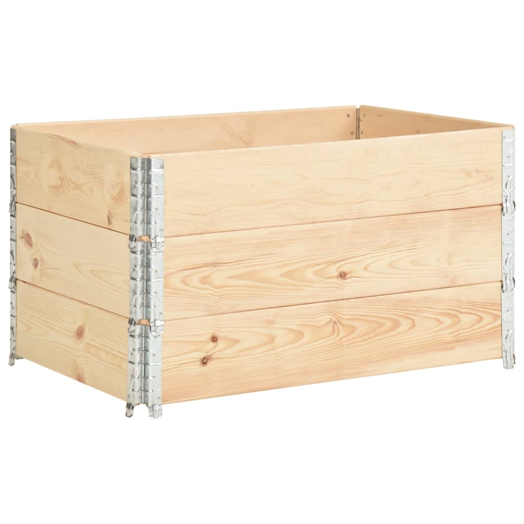 pallerammer 3 stk. 50x100 cm massivt fyrretræ