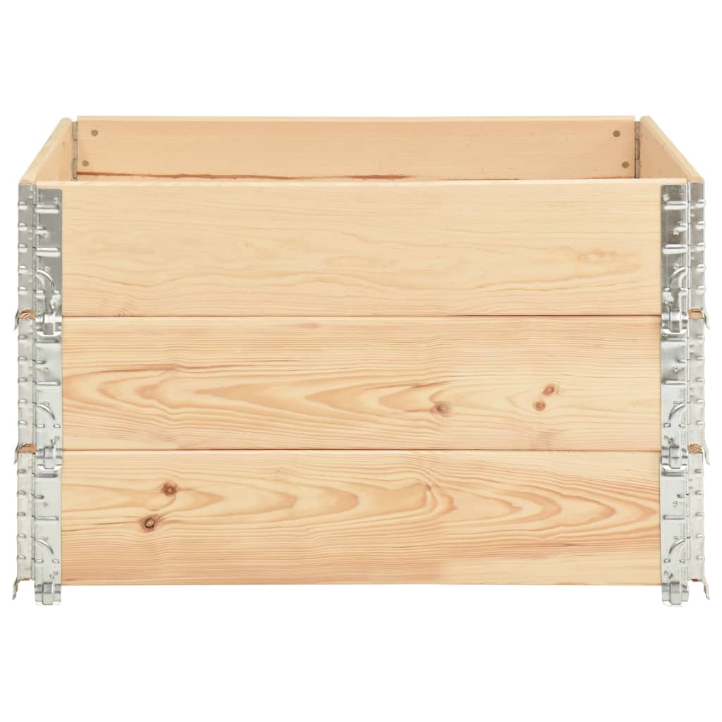 pallerammer 3 stk. 100x100 cm massivt fyrretræ