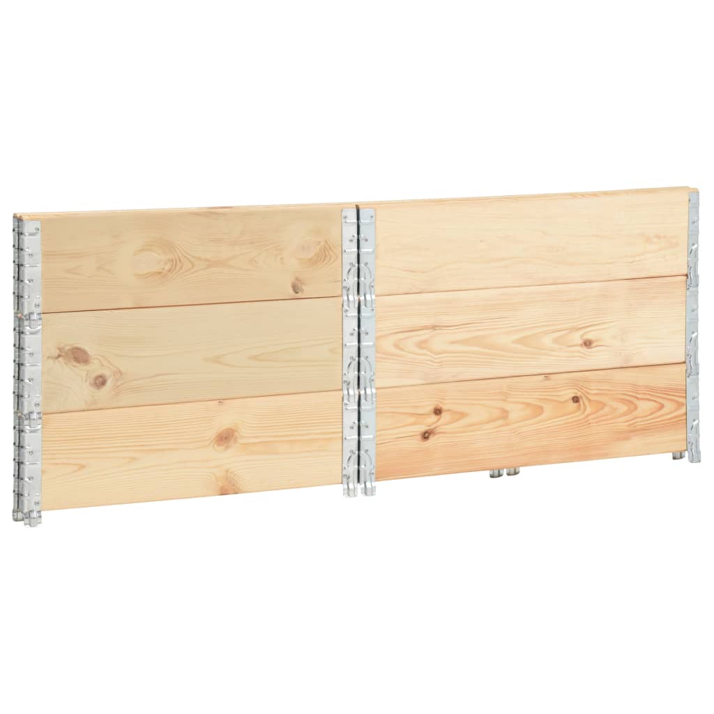 pallerammer 3 stk. 100x100 cm massivt fyrretræ