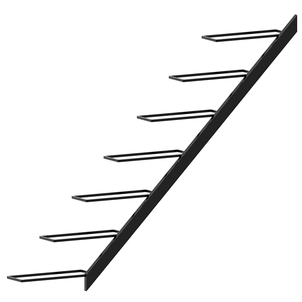 væghængt vinreol til 7 flasker metal sort