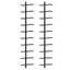 væghængte vinreoler 2 stk. til 20 vinflasker metal sort