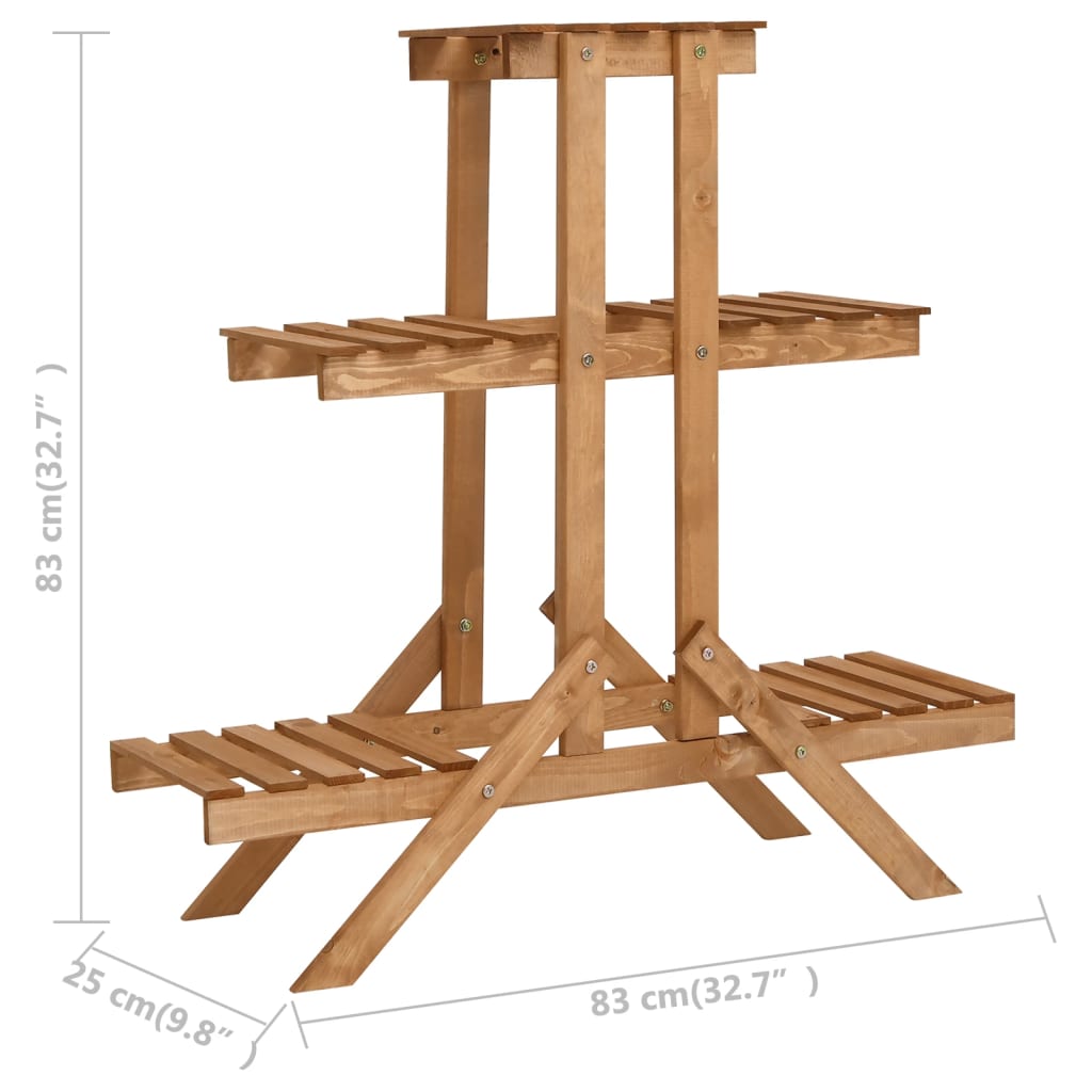 plantestativ 83x25x83 cm fyrretræ