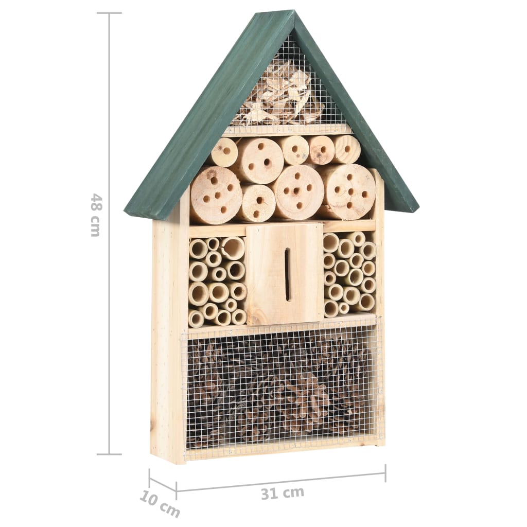 insekthotel 31x10x48 cm fyrretræ