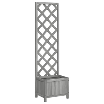 plantekasse med espalier 40x30x135 cm massivt grantræ