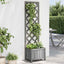 plantekasse med espalier 40x30x135 cm massivt grantræ