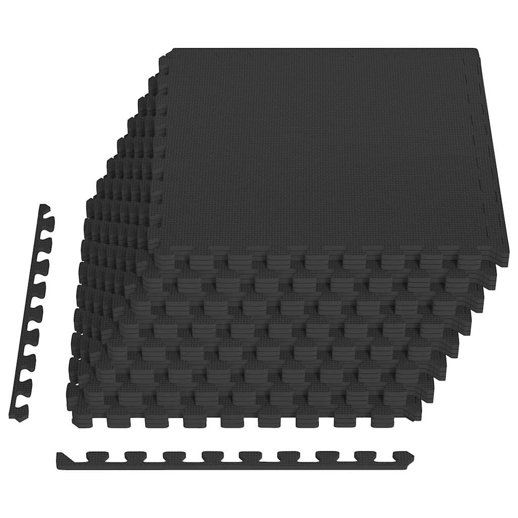 gulvmåtter 24 stk. 8,64 ㎡ EVA-skum sort