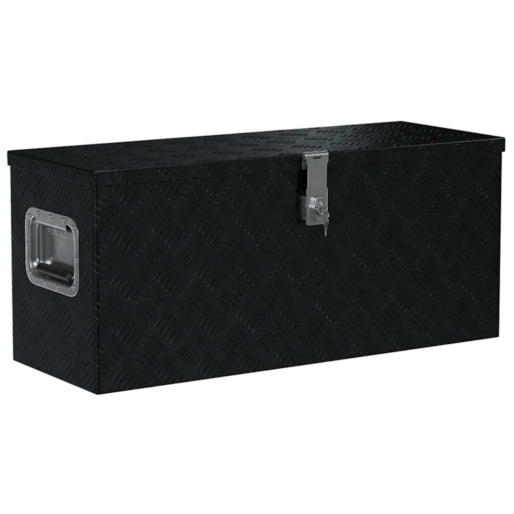 aluminiumskasse 80x30x35 cm sort