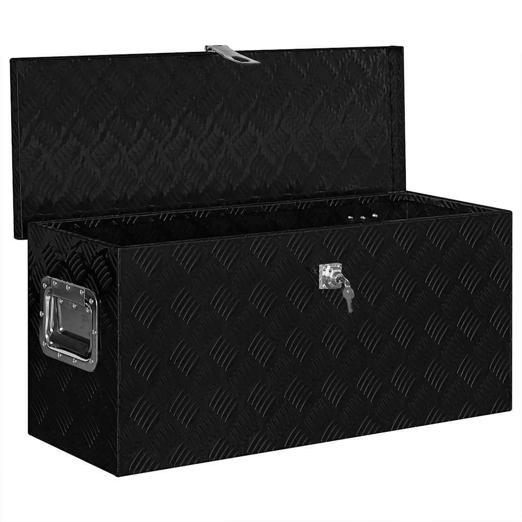 aluminiumskasse 80x30x35 cm sort