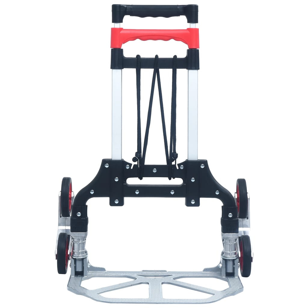 foldbar transportvogn til trapper 70 kg aluminium sølvfarvet