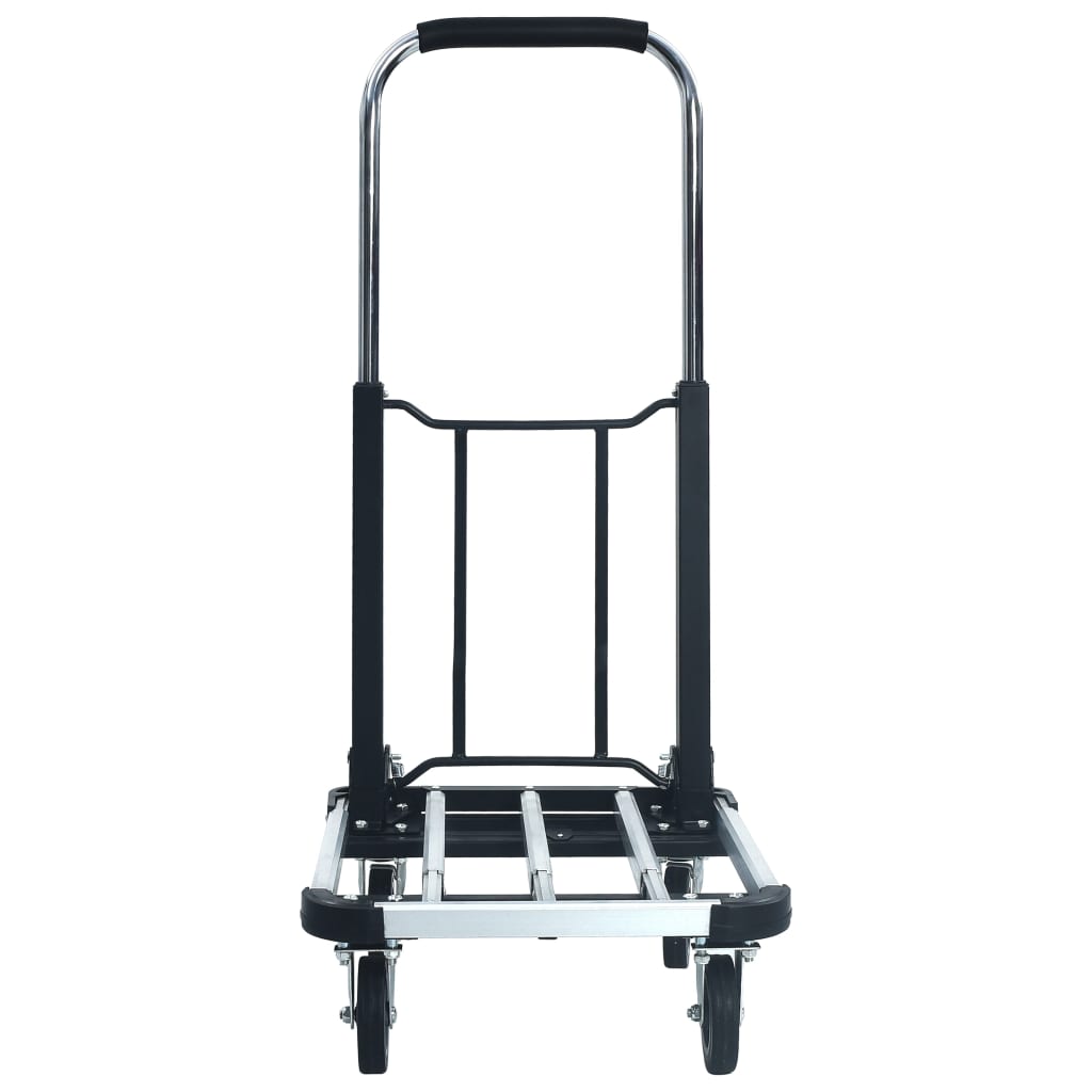 foldbar transportvogn 150 kg aluminium sølvfarvet