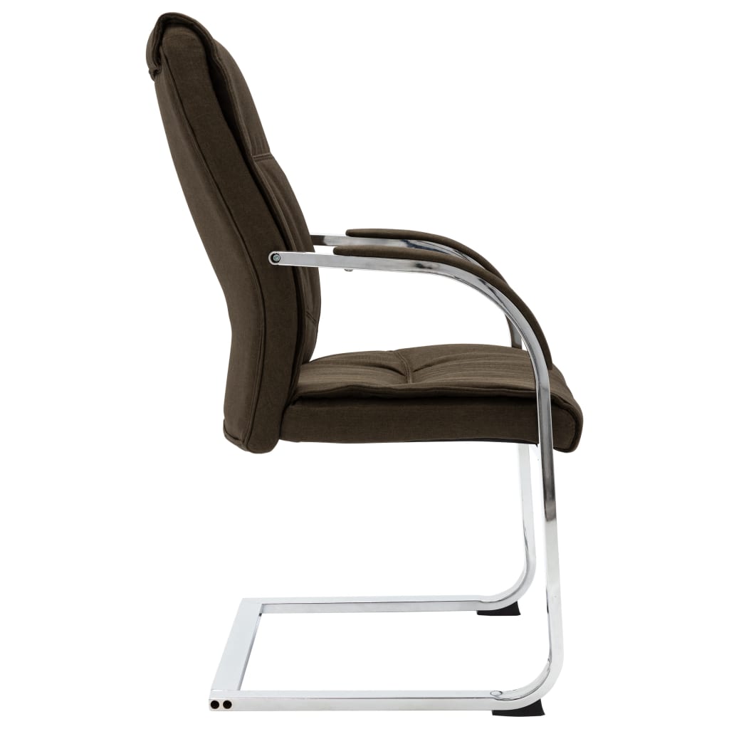 kontorstol med cantilever stof brun