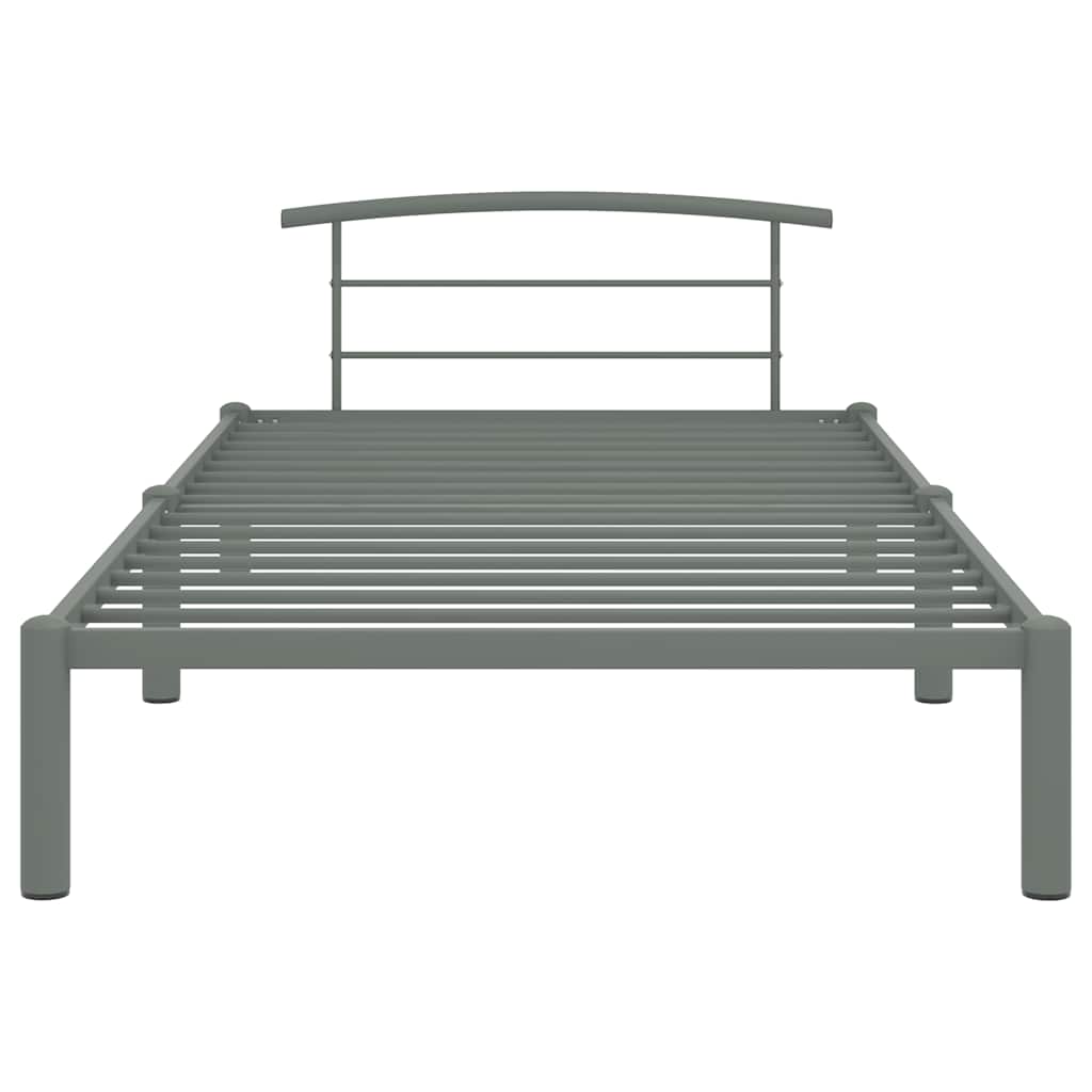 sengestel 90x200 cm metal grå