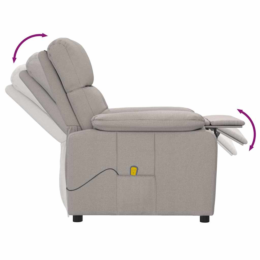 massagestol stof gråbrun