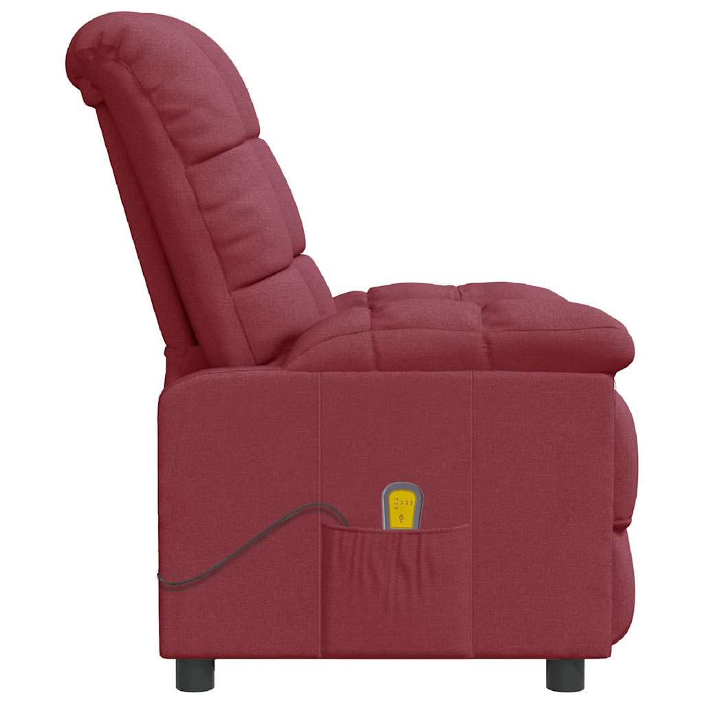 massagestol stof vinrød