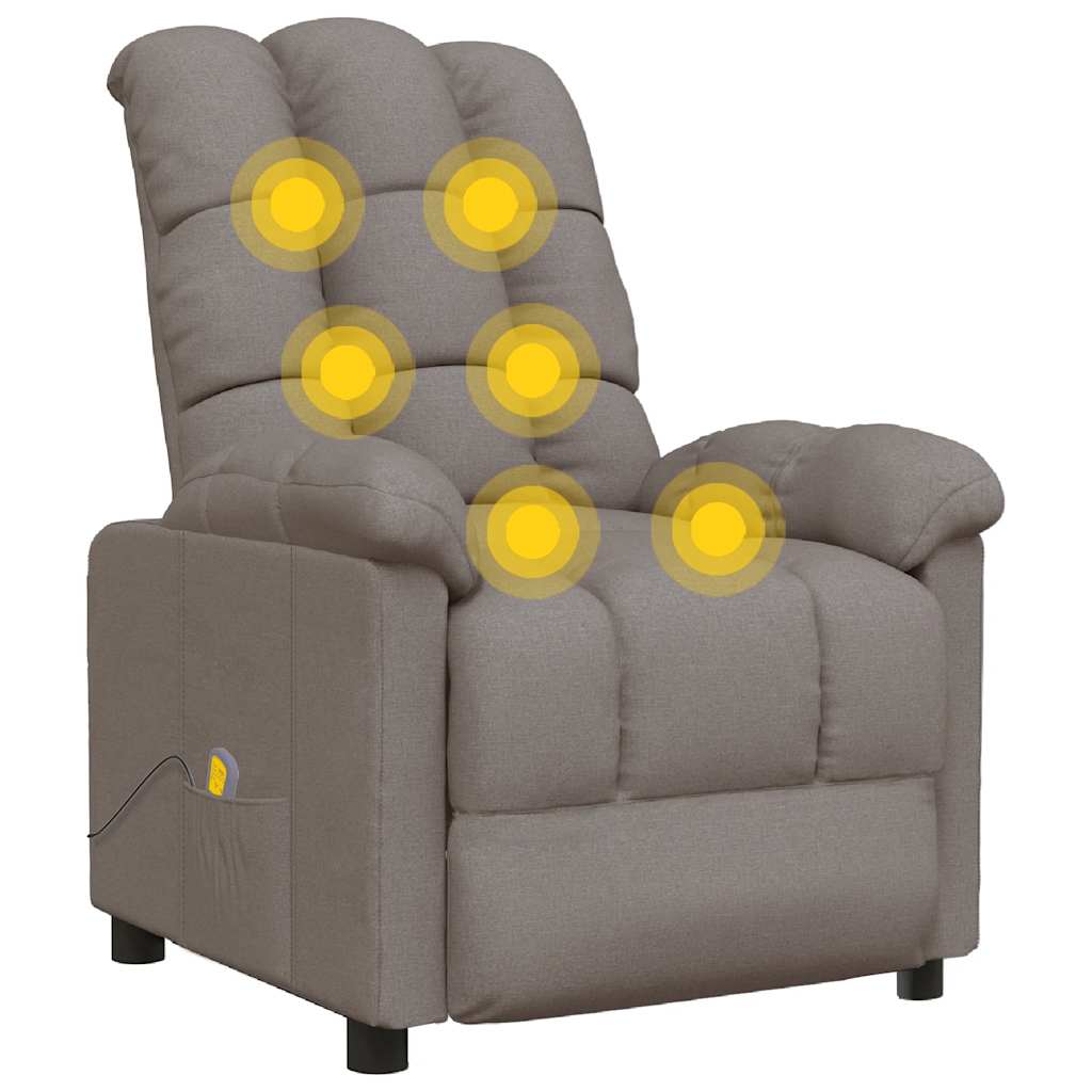 massagestol stof gråbrun
