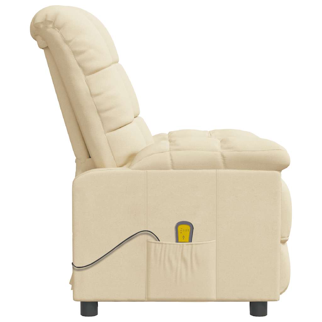 massagestol stof cremefarvet