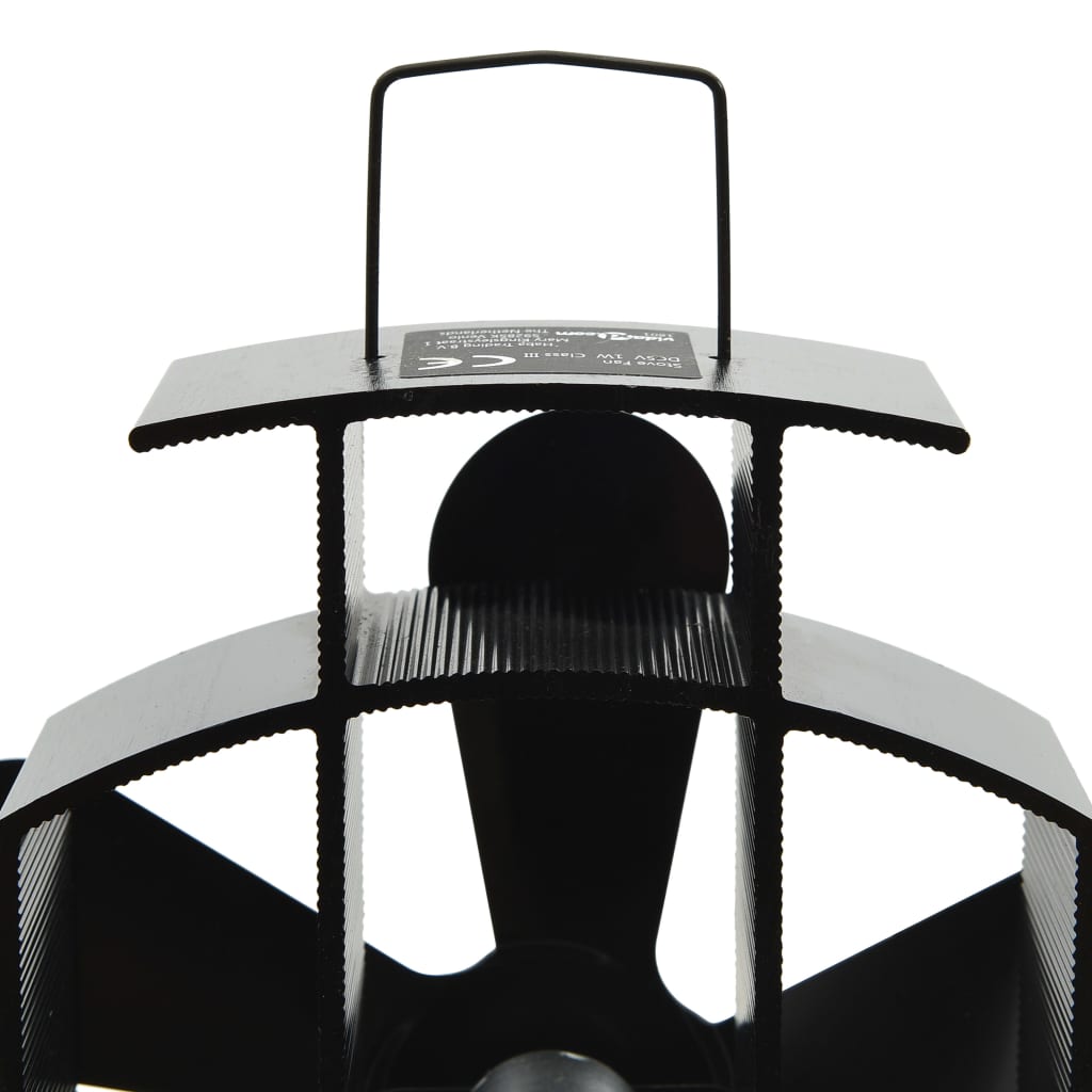 varmedrevet ovnventilator 5 blade sort