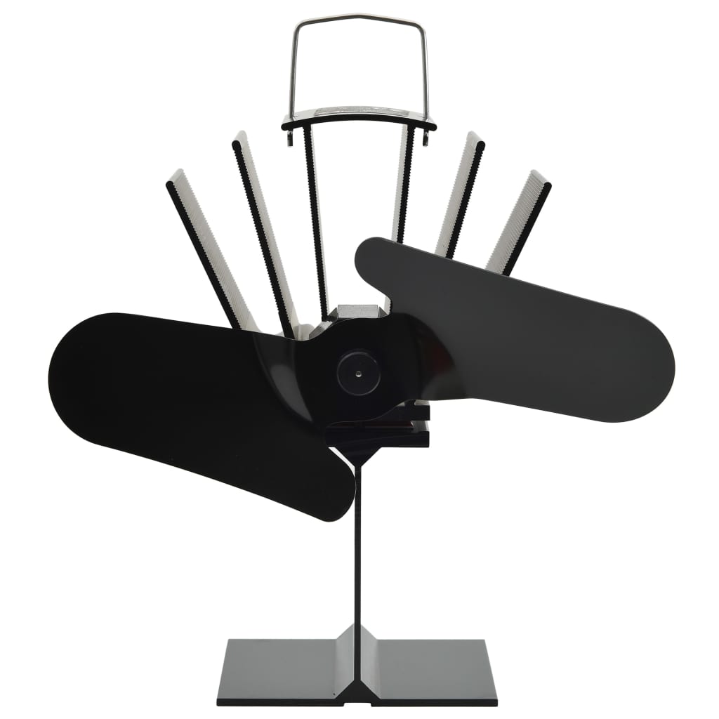 varmedrevet ovnventilator 2 blade sort