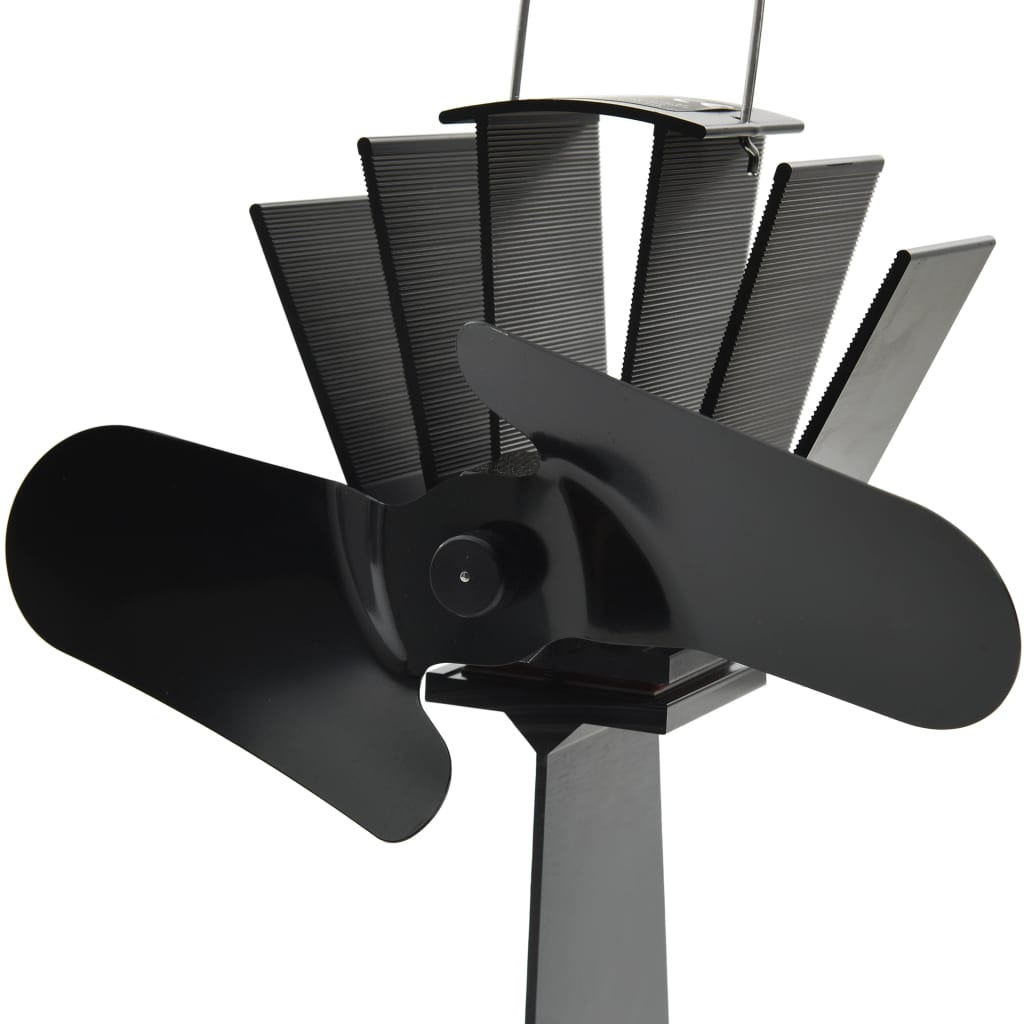varmedrevet ovnventilator 2 blade sort