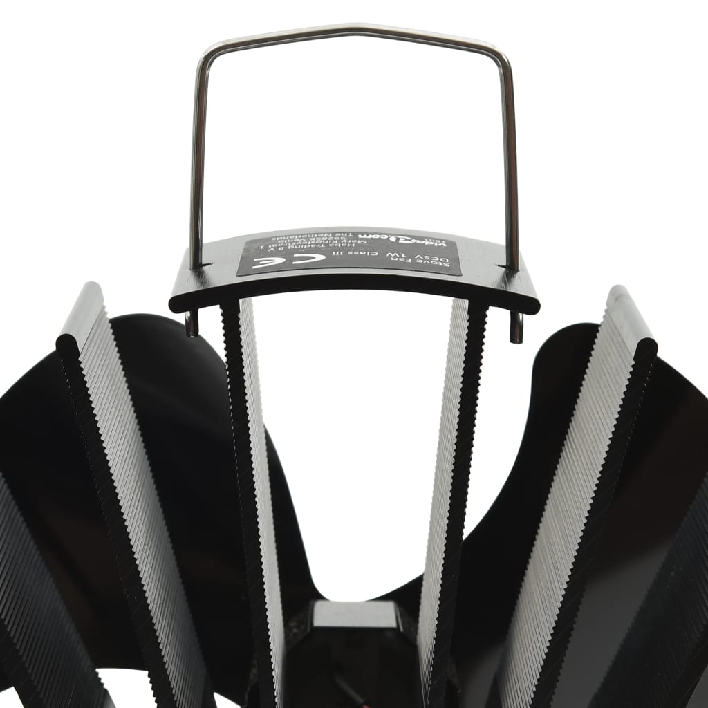varmedrevet ovnventilator 3 blade sort