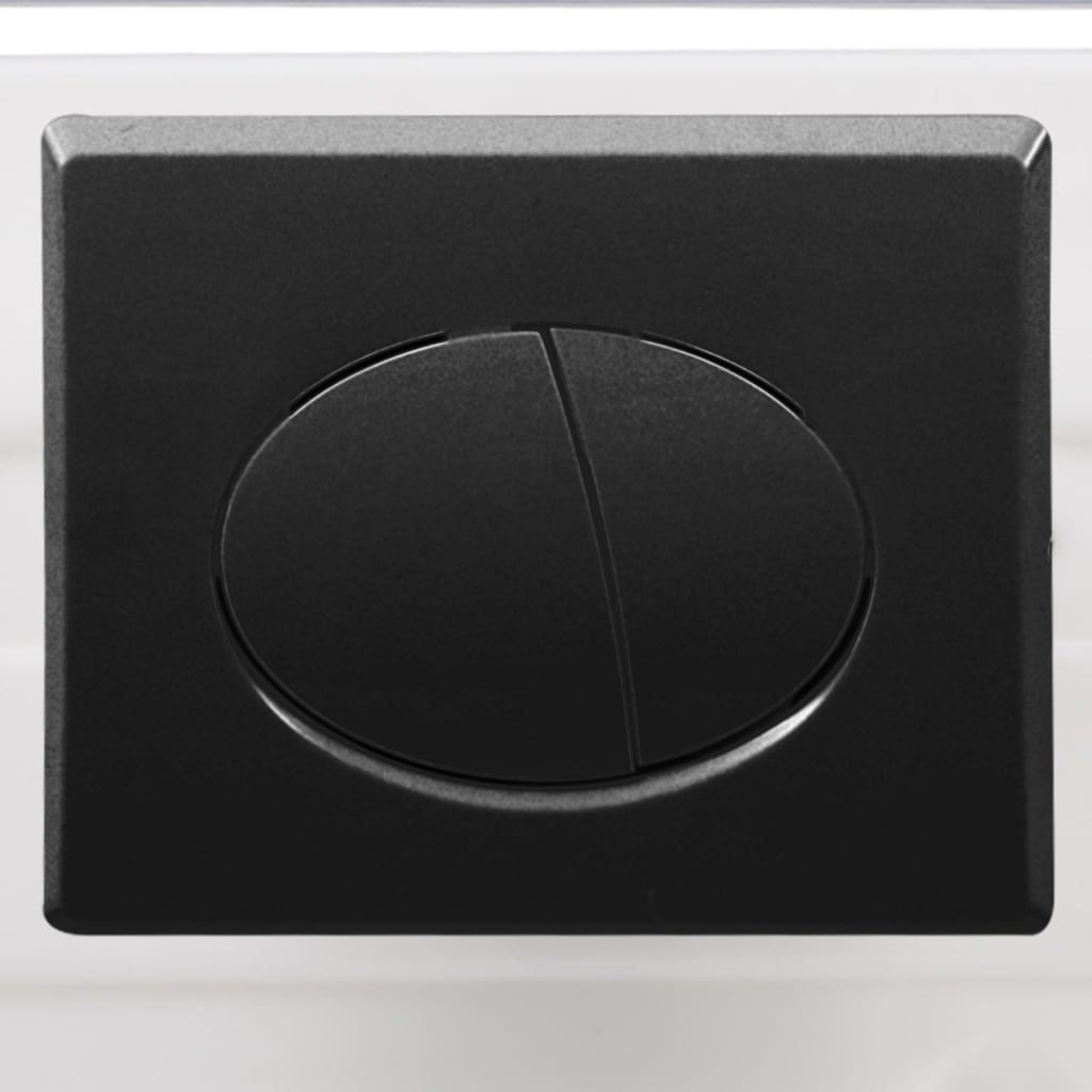 væghængt toilet med skjult cisterne keramisk sort