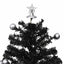 juletræ med snefald paraplyfod 75 cm PVC sort