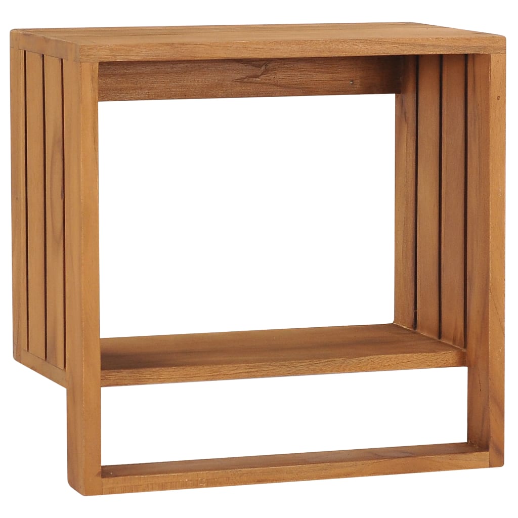 vægmonteret håndklædeholder 35x20x35 cm massivt teaktræ