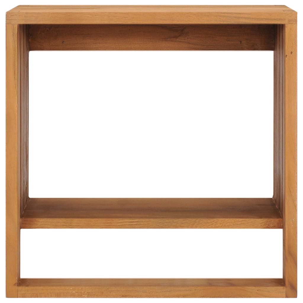 vægmonteret håndklædeholder 35x20x35 cm massivt teaktræ