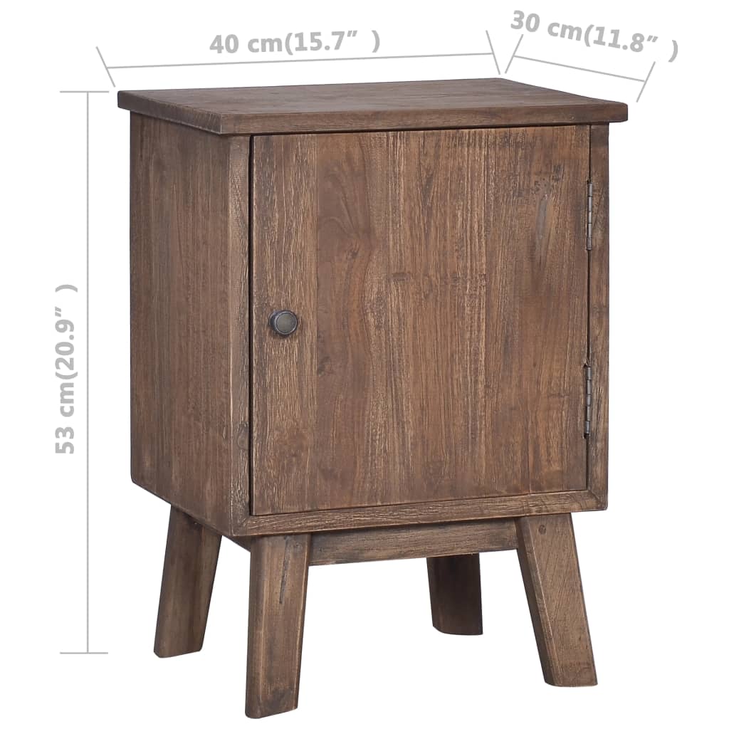 sengeskab 40x30x53 cm massivt teaktræ