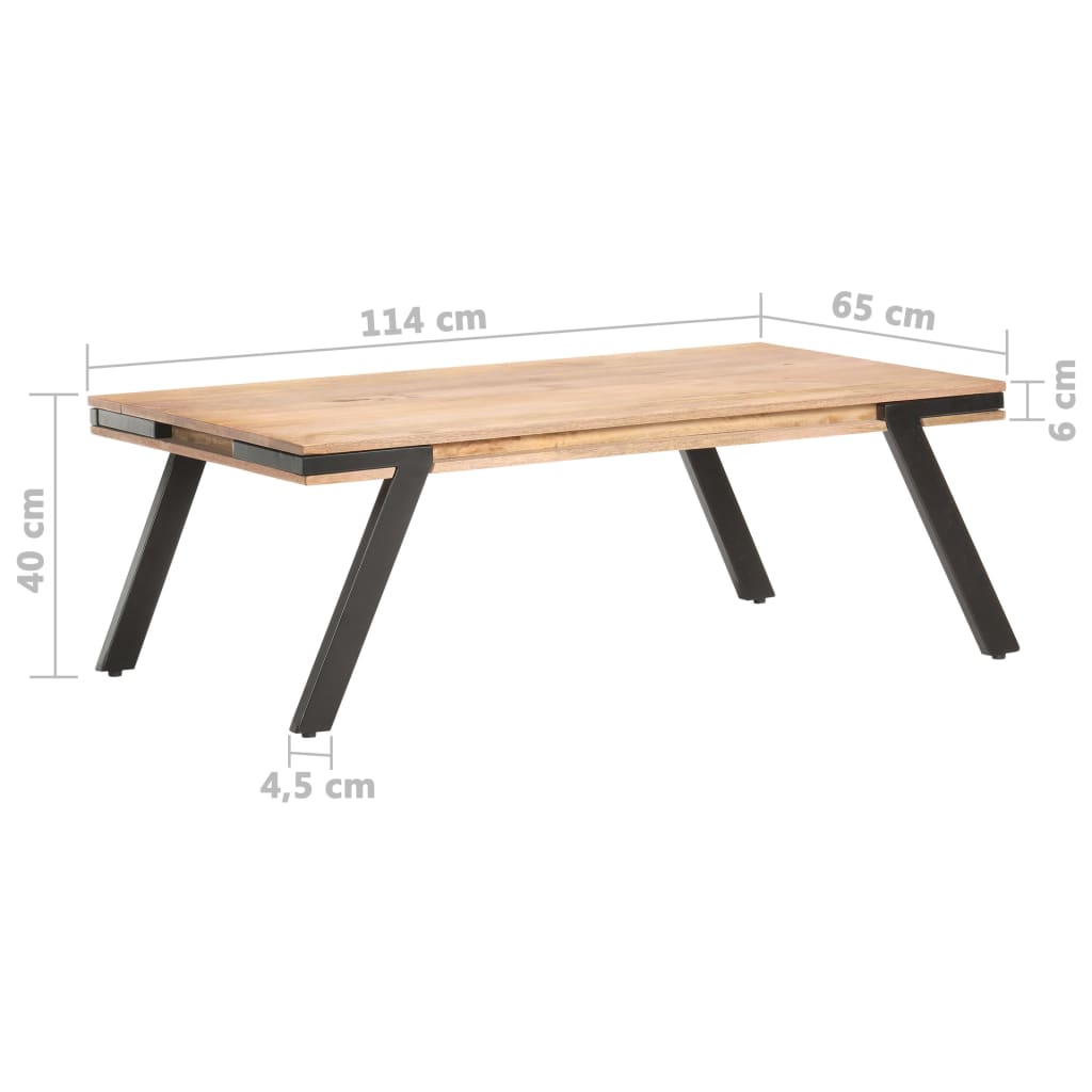 sofabord 114x65x40 cm massivt mangotræ
